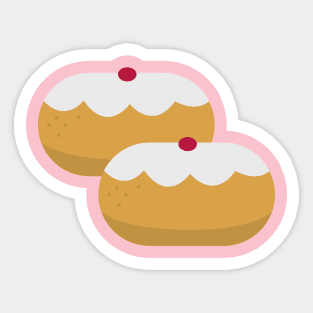 Cream filled donuts Sticker